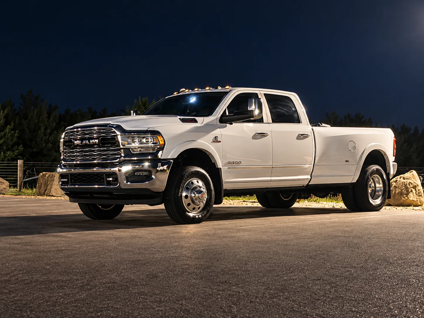 White heavy duty work truck